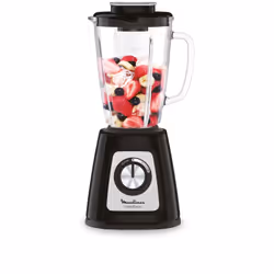 Moulinex Blendforce 2, Mélangeur de table, 1,75 L, Fonction d'impulsion, Pileur de glace, 800 W, Noir