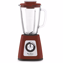 Moulinex LM4305, Mélangeur de table, 1,25 L, Fonction d'impulsion, Pileur de glace, 800 W, Rouge