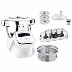 Moulinex HF908 1550 W 4,5 L Acier inoxydable, Blanc
