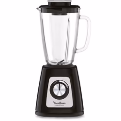 Moulinex LM430810, Mélangeur de table, 1,75 L, Pileur de glace, 800 W, Noir, Transparent