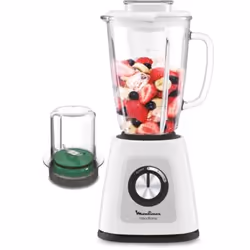 Moulinex Blendforce, Mélangeur de table, 1,75 L, Pileur de glace, 800 W, Blanc