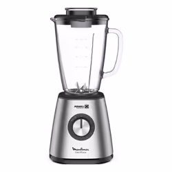 Moulinex LM439D10, Mélangeur de table, 1,25 L, Fonction d'impulsion, Pileur de glace, 800 W, Acier inoxydable