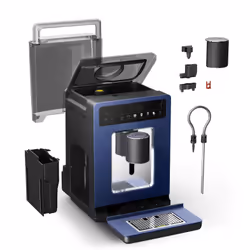 Krups Evidence by Wilmotte EA89W410, Machine à expresso, 2,3 L, Café en grains, Broyeur intégré, 1450 W, Bleu, Noir