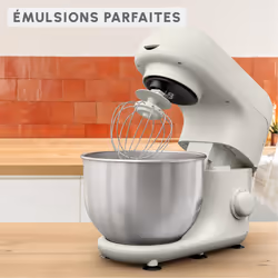 Moulinex Bake Essential QA160110 Robot Pâtissier 4.8 L 800 W Blanc Gris - Vue supplémentaire 5
