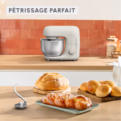 Moulinex Bake Essential QA160110 Robot Pâtissier 4.8 L 800 W Blanc Gris - Vue supplémentaire 7