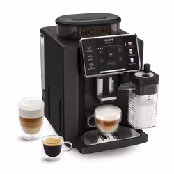 Krups Sensation Milk M50 EA912910, Machine à expresso, 1,7 L, Café en grains, Broyeur intégré, 1450 W, Noir