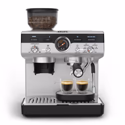 Krups Precision XP801T10, Machine à expresso, 3 L, Café moulu, Broyeur intégré, Noir, Acier inoxydable