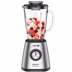 Krups Blendforce + KB439D11, Mélangeur de table, 1,75 L, Fonction d'impulsion, Pileur de glace, 800 W, Acier inoxydable