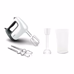 Tefal Prep'Mix+ HT461138, Batteur à main, Blanc, Boutons, Chine, Noir, Métal