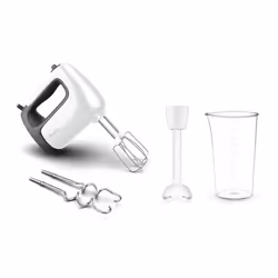Moulinex HM461110, Batteur à main, Blanc, Plastique, Acier inoxydable, 500 W