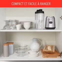 Moulinex Mix & Move 0,8 L Mélangeur de table 300 W Acier inoxydable - Vue supplémentaire 4