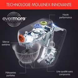 Moulinex QA950D10 mixeur Robot mixer 1200 W Noir, Acier inoxydable - Vue supplémentaire 7