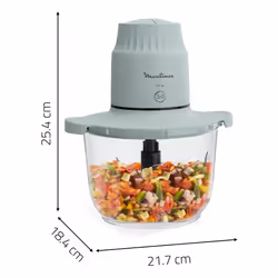 Moulinex Choppeo DJ603110 hachoir électrique 1 L 500 W Gris, Transparent