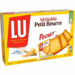 Veritable Petit Beurre De Lu - 12 sachets de 3 biscuits - Format Pocket - (300g)