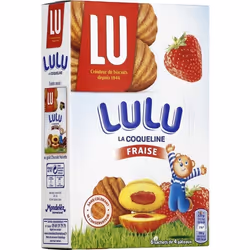 Lulu LU - 6 sachets de La Coqueline - Gâteaux fourrés à la fraise - (165g)