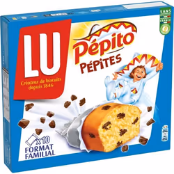 Pépito De Lu - 10 Biscuits Moelleux aux Pépites de Chocolat - Format Pocket - (10x30g)
