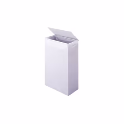 Rossignol - Poubelle murale 10 litres rectangle à couvercle blanche