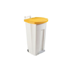 Rossignol - Poubelle 90 litres tri sélectif rectangle à couvercle jaune