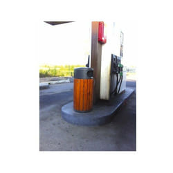 Corbeille bois-metal 40 l dim 350 x 780 mm