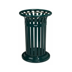 Corbeille tulipe 60 l metal verte ronde