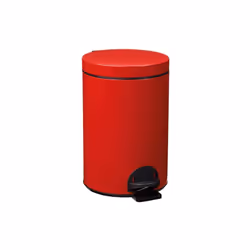 Poubelle à pédale 14 L Rouge Carmin - Élora - La poubelle qui allie fonctionnalité et élégance - Fabriquée en matériaux recyc ...