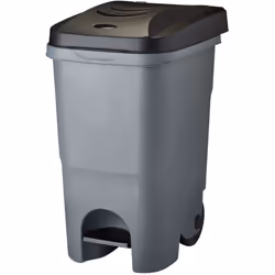 Poubelle mobile à pédale pour tri sélectif 60L La poubelle, ROULY, permet de trier les déchets en toute simplicité. - Contena ...