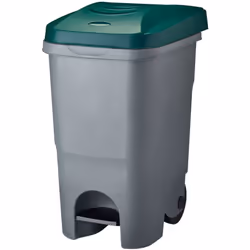 Poubelle mobile à pédale pour tri sélectif 60L La poubelle, ROULY, permet de trier les déchets en toute simplicité. - Contena ...