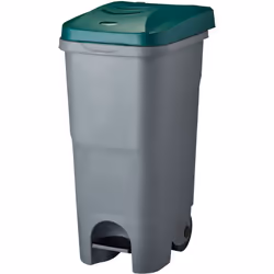 Poubelle mobile à pédale pour tri sélectif 85L La poubelle, ROULY, permet de trier les déchets en toute simplicité. - Contena ...
