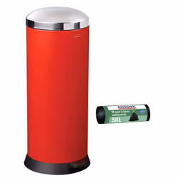 Poubelle de cuisine à pédale 30L et 10 sacs poubelle 50L - BOMBA ROSSIGNOL