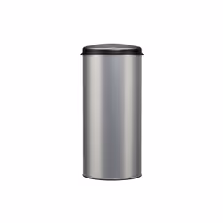 Poubelle 45 L Gris Métal - Handtouch - La poubelle qui allie fonctionnalité et élégance - Ouverture d'une simple pression du  ...