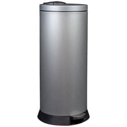 Poubelle Magic 30l gris métal