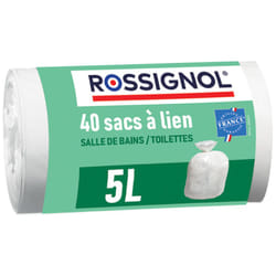 Lot de 40 sacs-poubelle 5L Fabriqué en France - BAGY ROSSIGNOL