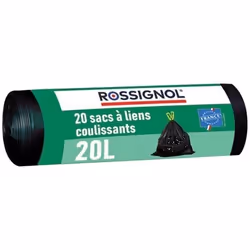 Lot de 20 sacs-poubelle 20L Fabriqué en France - BAGY ROSSIGNOL