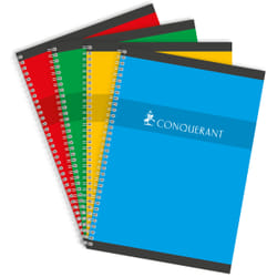Conquerant 100104456 bloc-notes A4 180 feuilles Rouge, Vert, Jaune, Bleu