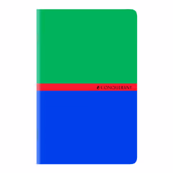 Conquerant 100105389, Monochromatique, Couleurs assorties, 96 feuilles, 70 g/m², Papier quadrillé, Couverture souple