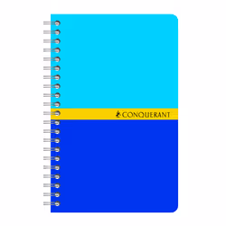 Conquerant 100104900, Monochromatique, Couleurs assorties, 100 feuilles, 70 g/m², Papier quadrillé, Couverture souple