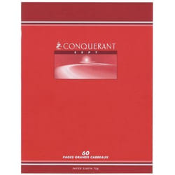 Cahier - CONQUERANT - A4 - 192 pages - 70g - Petits carreaux 5x5