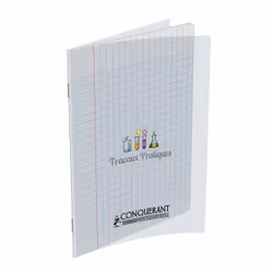 Conquerant 400002790, Image, Transparent, 64 feuilles, 90 g/m², Papier quadrillé, Couverture souple