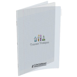 Conquerant Cahiers Polypro bloc-notes 96 feuilles Transparent