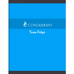 Conquerant 100103720, Monochromatique, Rouge, Vert, Jaune, Bleu, 96 feuilles, Papier quadrillé, Couverture souple, Adulte