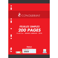Conquerant 100102150 Post-it Rectangle Blanc 200 feuilles