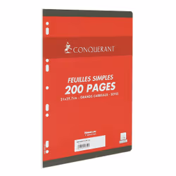 Conquerant 100102150 Post-it Rectangle Blanc 200 feuilles