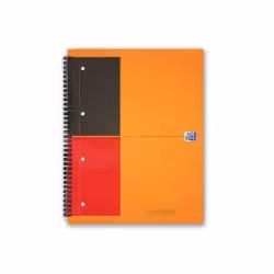 Oxford , Gris, Orange, A5, 80 feuilles, 80 g/m², Papier ligné