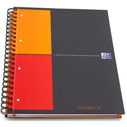 Oxford Filing Book bloc-notes A4 80 feuilles Noir, Orange, Rouge