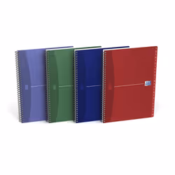 Oxford OFFICE ESSENTIALS RÉPERTOIRE, Monochromatique, Noir, Vert, Marine, Rouge, A4, Brillant, Papier ligné, Livre broché