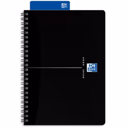 Oxford 100102565, Noir, Bleu, A5, 90 g/m², Papier quadrillé