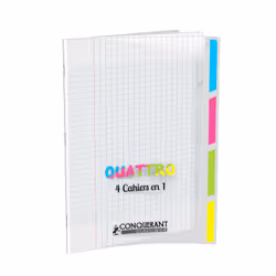 Conquerant 400026555, Image, Transparent, 140 feuilles, 90 g/m², Papier quadrillé, Couverture souple