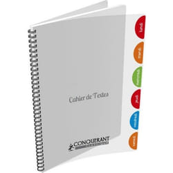 Cahier de textes polypro transparent