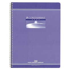 Cahier - CONQUERANT - 24x32 cm - 100 pages - 70 g/m² - Grands carreaux Seyès