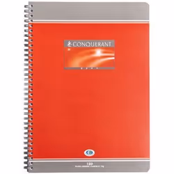 Cahier - CONQUERANT - 24x32 cm - 180 pages - 70 g/m² - Grands carreaux Seyès